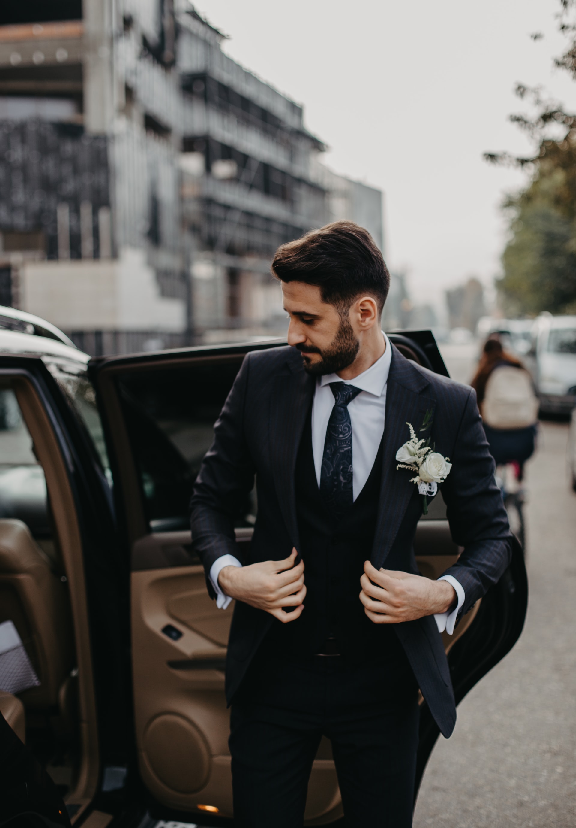 car and a man image